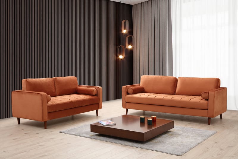 Mirrilnesh Sofa 2-Pers. - Orange - Møbler - Sofaer - 2 personers sofa