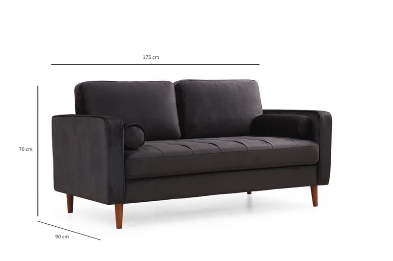 Mirrilnesh Sofa 2-Pers. - Sort - Møbler - Sofaer - 2 personers sofa