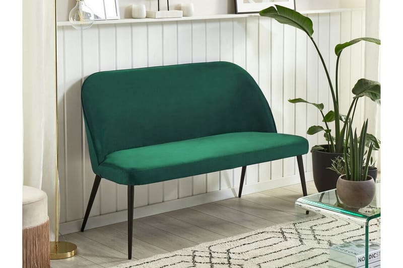 Osbyn 2-Pers. Sofa - Velour/Mørkegrøn - Møbler - Sofaer - 2 personers sofa