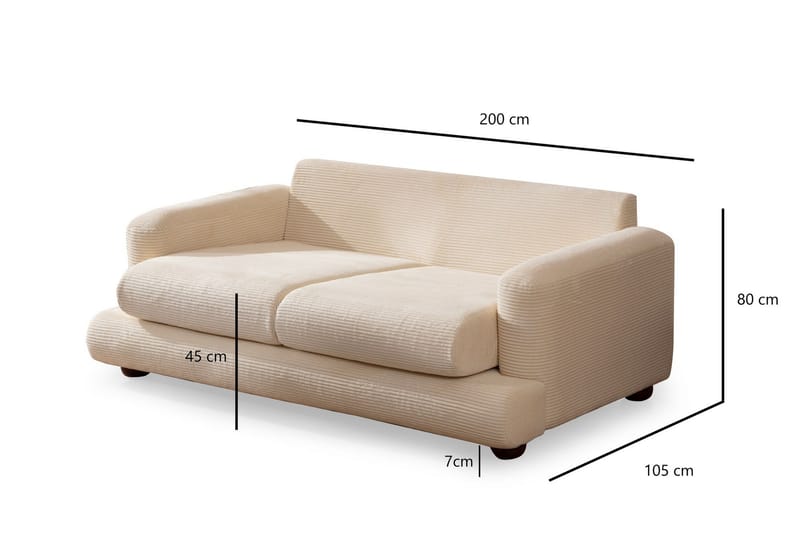 Relento Sofa 2-personers - Beige - Møbler - Sofaer - 2 personers sofa