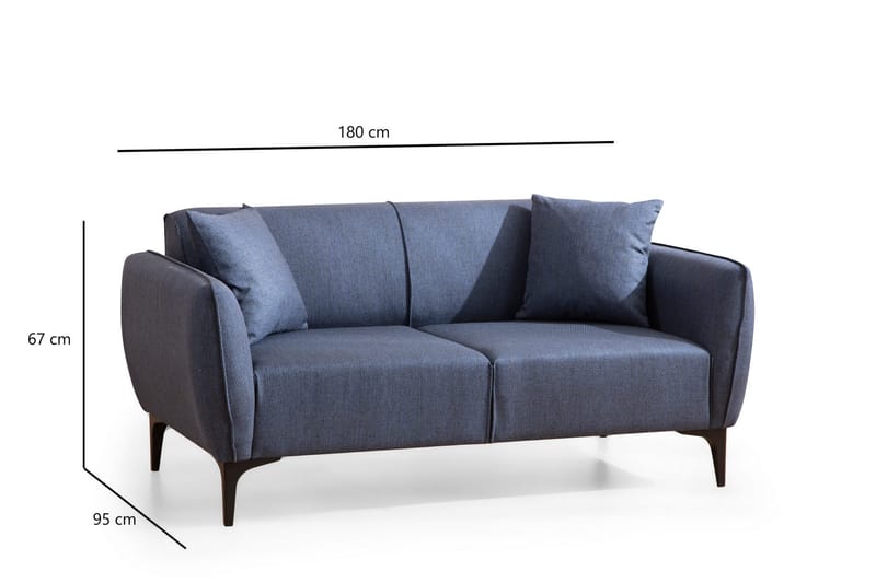 Rossland Sofa 2-personers - Blå - Møbler - Sofaer - 2 personers sofa