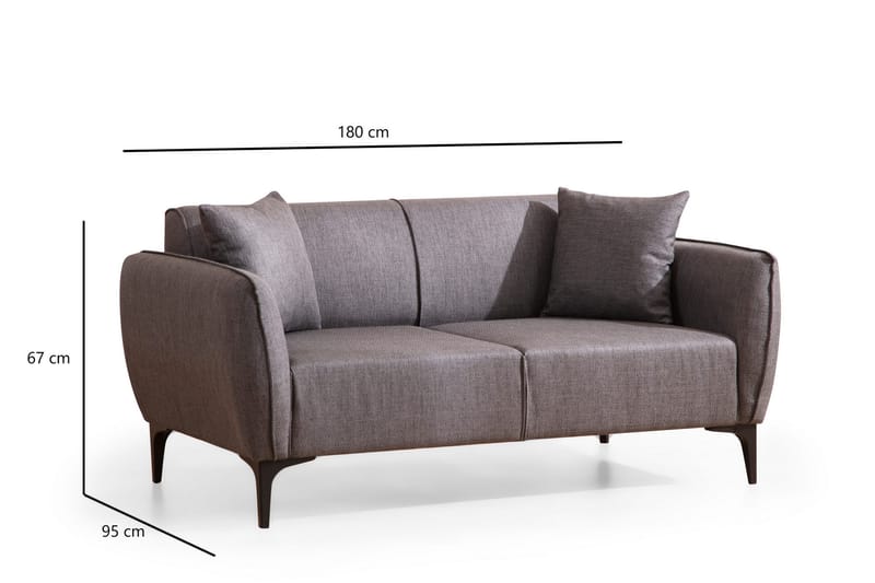 Rossland Sofa 2-personers - Mørkegrå - Møbler - Sofaer - 2 personers sofa