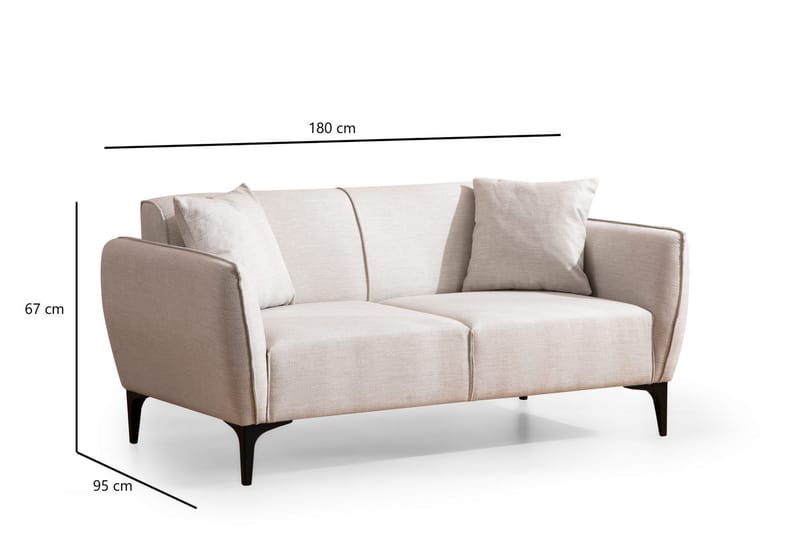 Rossland Sofa 2-personers - Hvid - Møbler - Sofaer - 2 personers sofa