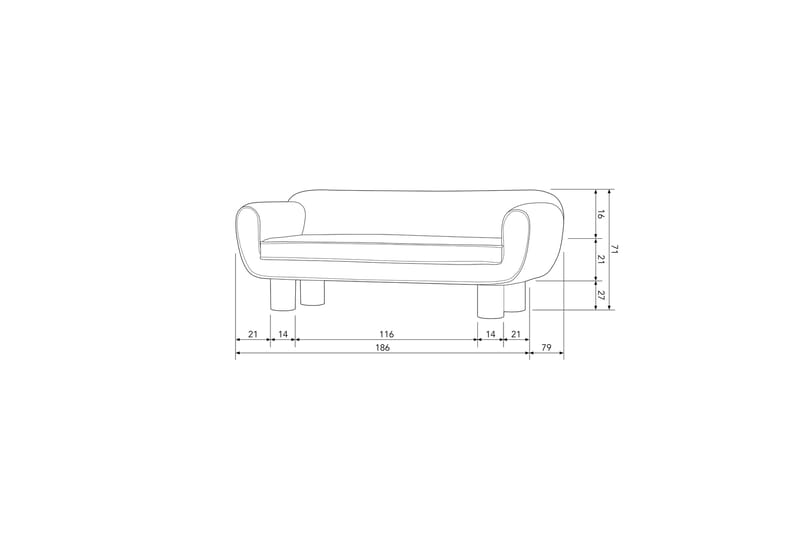 Sajida Sofa 2-personers - Nature - Møbler - Sofaer - 2 personers sofa