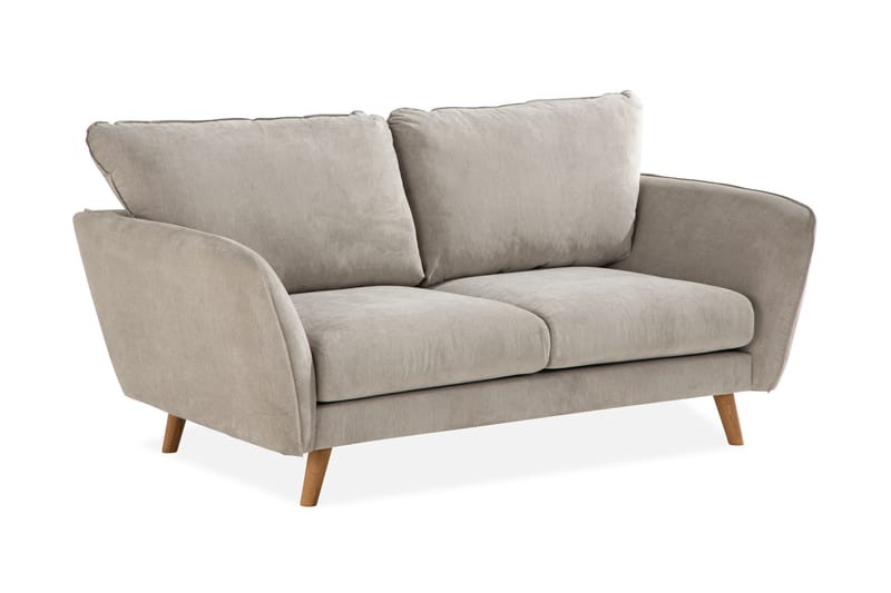 Trend Lyx 2-Pers. Sofa - Beige/Eg - Møbler - Sofaer - 2 personers sofa