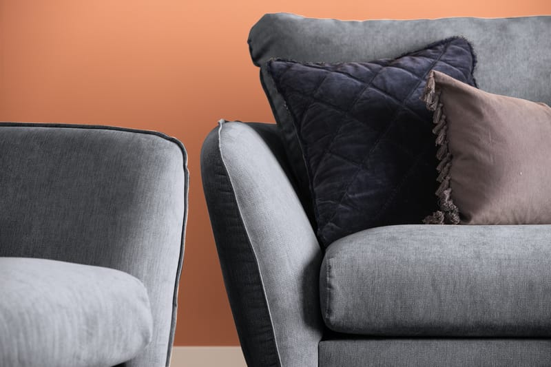 Trend Lyx 2-Pers. Sofa - Mørkegrå/Eg - Møbler - Sofaer - 2 personers sofa