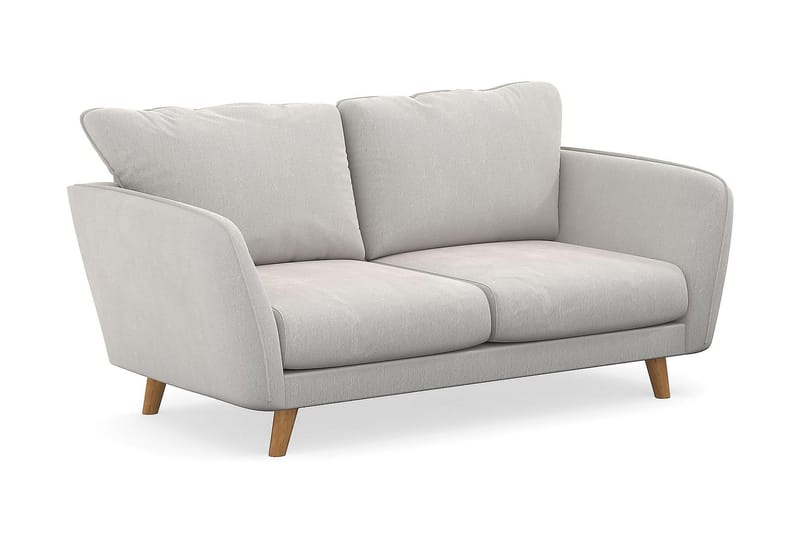 Trend Lyx 2-Pers. Sofa - Hvid Velour - Møbler - Sofaer - 2 personers sofa