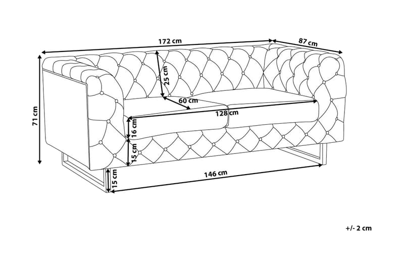 Vissland sofa 2 sæder - Sort - Møbler - Sofaer - 2 personers sofa