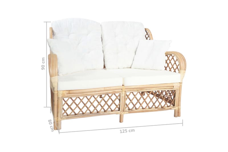 2-personers sofa rattan - 2 personers sofa