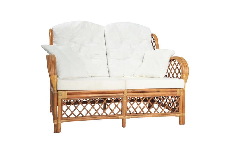 2-personers sofa rattan lysebrun - Brun - 2 personers sofa