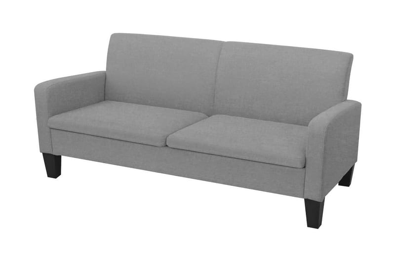 3-Personers Sofa 180 X 65 X 76 Cm Lysegrå - Grå - Møbler - Sofaer - 3 personers sofa