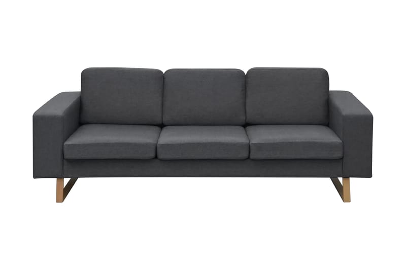 3-Personers Sofa I Stof, Mørkegrå - Grå - Møbler - Sofaer - 3 personers sofa