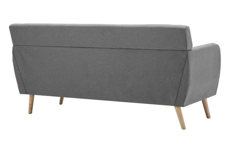 3-Personers Sofa Stofbeklædning 172 X 70 X 82 Cm Lysegrå - Grå - Møbler - Sofaer - 3 personers sofa