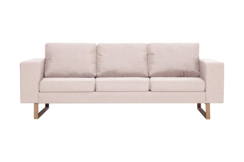 3-Personers Sofa I Stof Cremefarvet - Creme - Møbler - Sofaer - 3 personers sofa