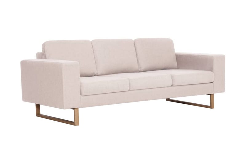 3-Personers Sofa I Stof Cremefarvet - Creme - Møbler - Sofaer - 3 personers sofa