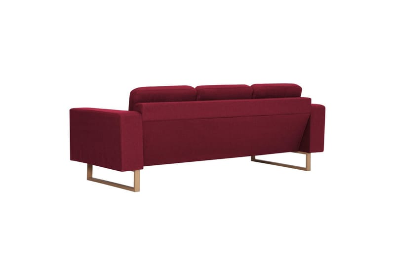 3-Personers Sofa I Stof Rødvinsfarvet - Rød - Møbler - Sofaer - 3 personers sofa