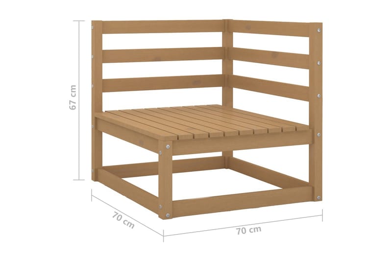 3-personers havesofa med hynder massivt fyrretræ - Brun - Møbler - Sofaer - 3 personers sofa