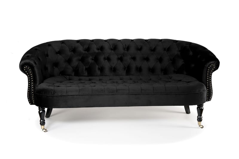 Chesterfield Ludovic Sofa 3-personers - Sort - Møbler - Sofaer - 3 personers sofa