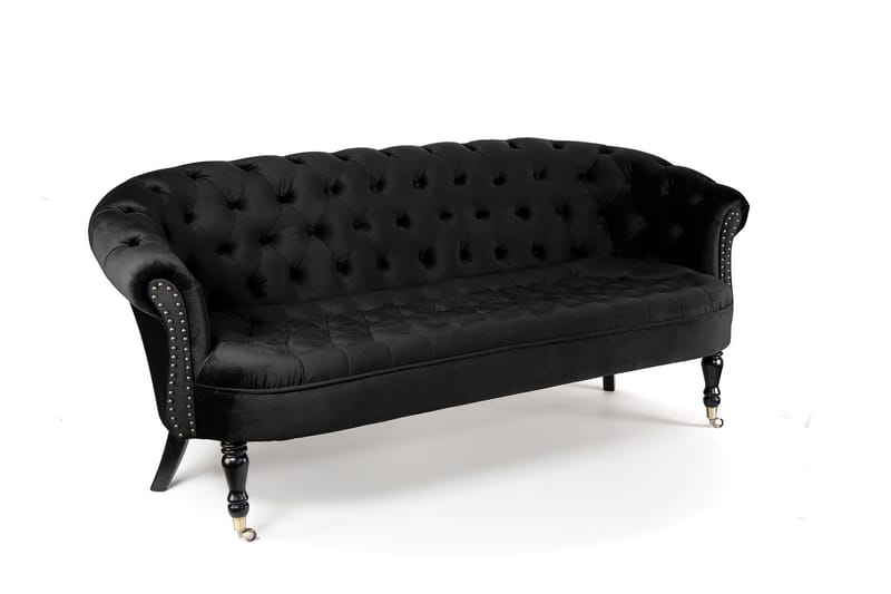 Chesterfield Ludovic Sofa 3-personers - Sort - Møbler - Sofaer - 3 personers sofa