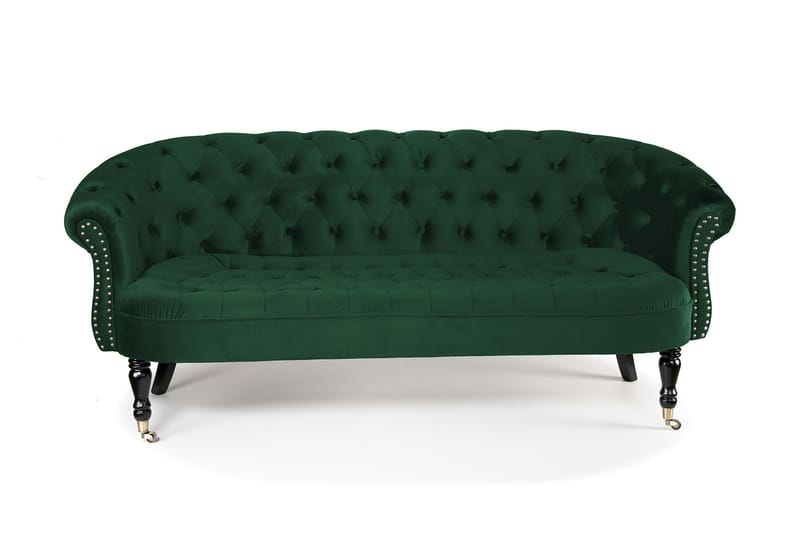 Chesterfield Ludovic Sofa 3-personers - Mørkegrøn - Møbler - Sofaer - 3 personers sofa