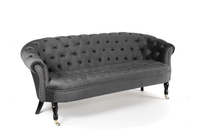 Chesterfield Ludovic Sofa 3-personers - Mørkegrå - Møbler - Sofaer - 3 personers sofa