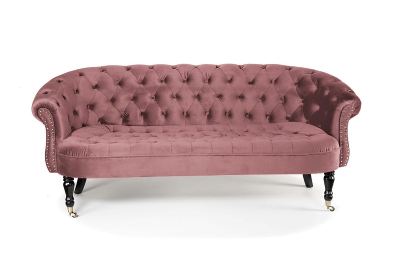 Chesterfield Ludovic Sofa 3-personers - Rosa - Møbler - Sofaer - 3 personers sofa