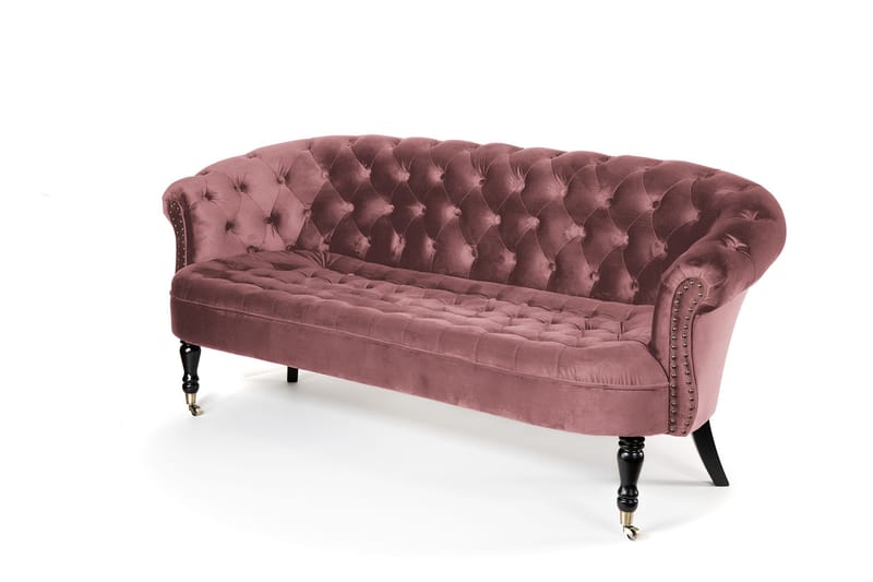 Chesterfield Ludovic Sofa 3-personers - Rosa - Møbler - Sofaer - 3 personers sofa