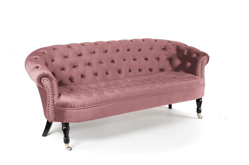 Chesterfield Ludovic Sofa 3-personers - Rosa - Møbler - Sofaer - 3 personers sofa