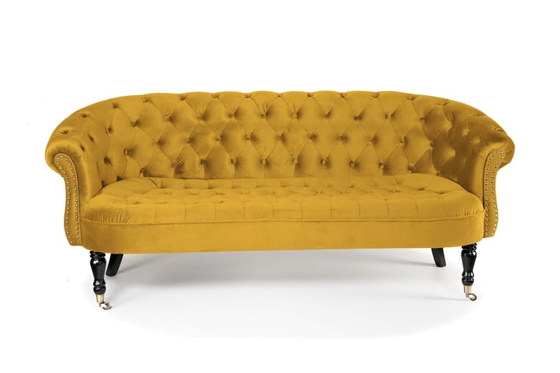 Chesterfield Ludovic Sofa 3-personers - Gul - Møbler - Sofaer - 3 personers sofa