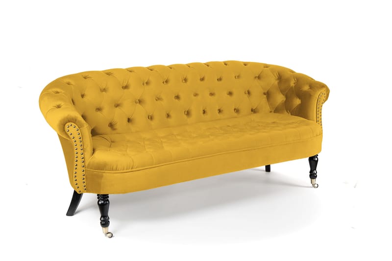 Chesterfield Ludovic Sofa 3-personers - Gul - Møbler - Sofaer - 3 personers sofa