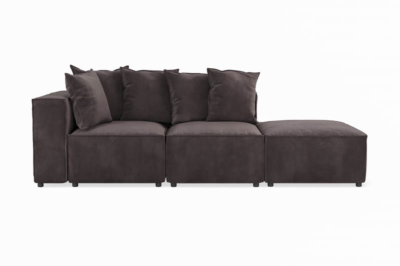 Cubo åben ende højre - Grå - 3 personers sofa