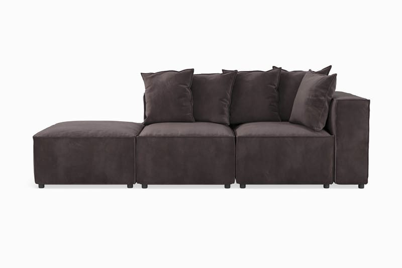 Cubo åben ende venstre - Grå - 3 personers sofa