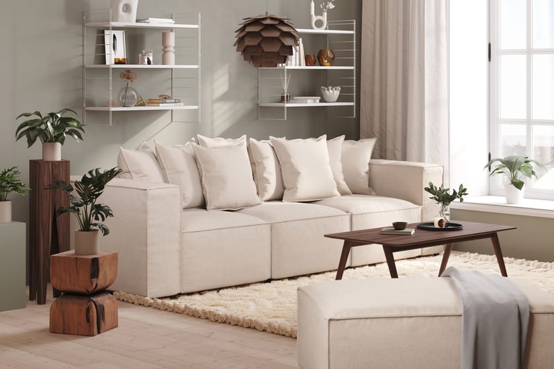 Cubo Dyb Sofa 3-personers 296 cm Bred - Beige - Møbler - Sofaer - 3 personers sofa