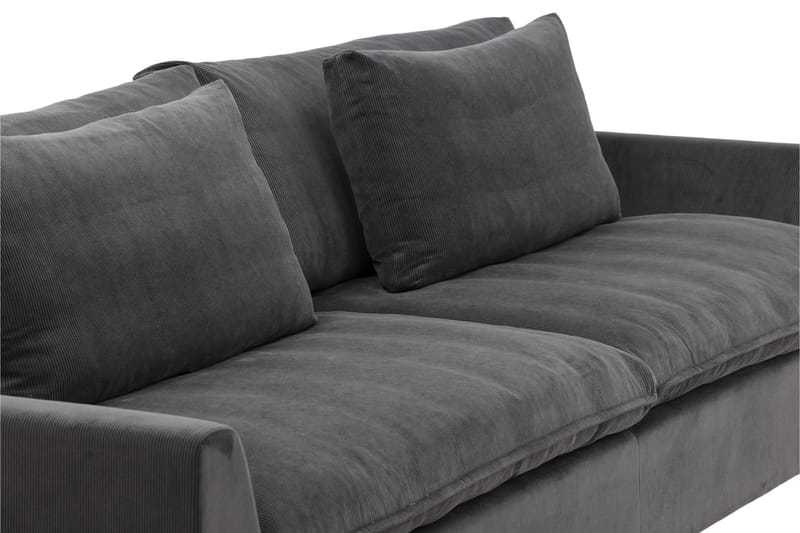 Durham 3-Pers. Sofa - Mørkegrå Cordfløyel - Møbler - Sofaer - 3 personers sofa