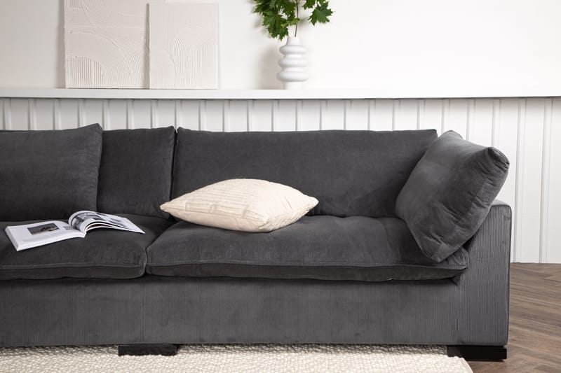 Durham 3-Pers. Sofa - Mørkegrå Cordfløyel - Møbler - Sofaer - 3 personers sofa