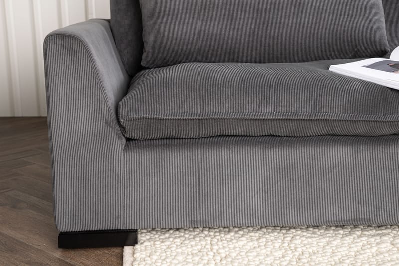 Durham 3-Pers. Sofa - Mørkegrå Cordfløyel - Møbler - Sofaer - 3 personers sofa