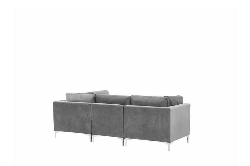 Evja 3-Pers. Sofa - Velour/Grå - Møbler - Sofaer - 3 personers sofa