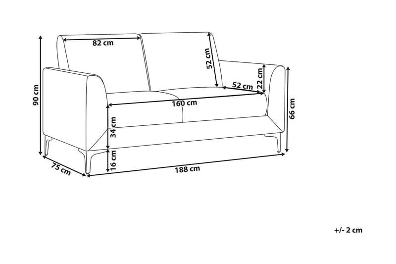 Fenes Sofa 3 sæder - Blå - Møbler - Sofaer - 3 personers sofa