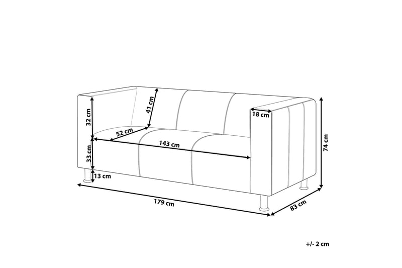 Floro Sofa 3 sæder - Sølv - Møbler - Sofaer - 3 personers sofa