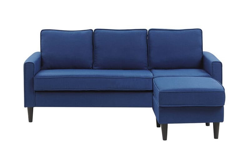 Fuimaono Sofa med Fodskammel - Blå - Møbler - Sofaer - 3 personers sofa