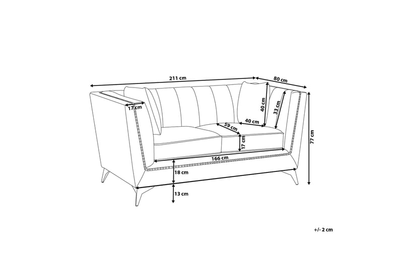 Gaula Sofa 3 sæder - Blå - Møbler - Sofaer - 3 personers sofa