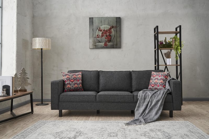 Kaletea Sofa 3-Pers. - Antracit - Møbler - Sofaer - 3 personers sofa