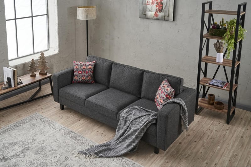 Kaletea Sofa 3-Pers. - Antracit - Møbler - Sofaer - 3 personers sofa