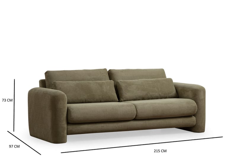 Makhan Sofa 3-personers - Grøn - Møbler - Sofaer - 3 personers sofa