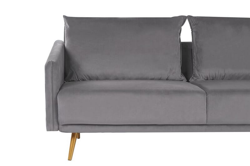 Maurana 3-Pers. Sofa - Velour/Grå - Møbler - Sofaer - 3 personers sofa