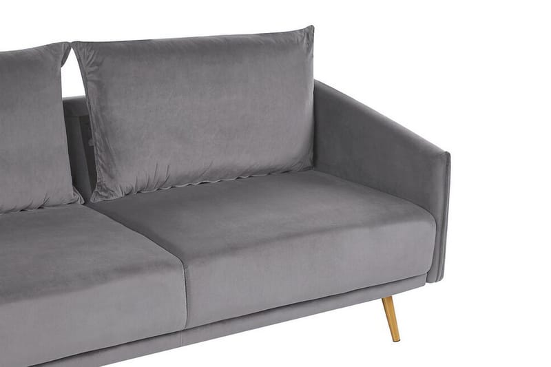 Maurana 3-Pers. Sofa - Velour/Grå - Møbler - Sofaer - 3 personers sofa