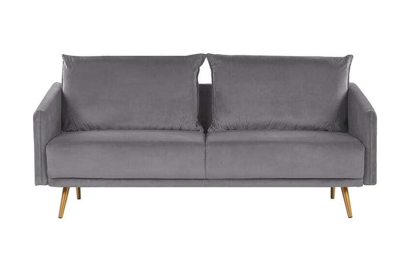 Maurana 3-Pers. Sofa - Velour/Grå - Møbler - Sofaer - 3 personers sofa