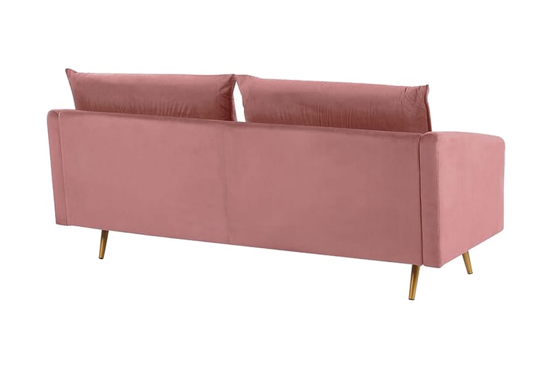 Maurana 3-Pers. Sofa - Velour/Lyserød - Møbler - Sofaer - 3 personers sofa