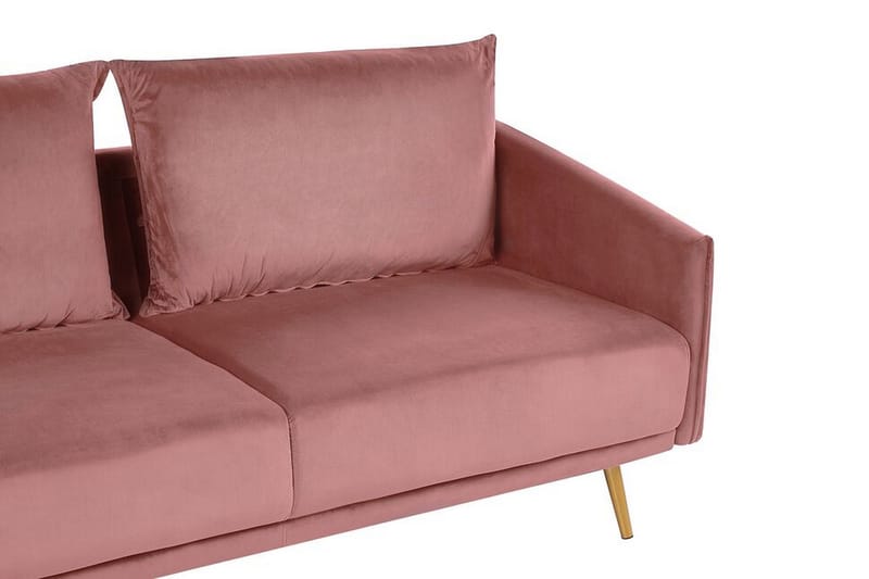 Maurana 3-Pers. Sofa - Velour/Lyserød - Møbler - Sofaer - 3 personers sofa