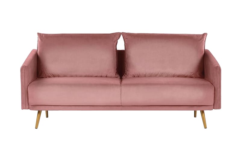 Maurana 3-Pers. Sofa - Velour/Lyserød - Møbler - Sofaer - 3 personers sofa